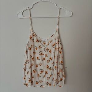 nordstrom all in favour white and orange floral flowy tank top🧡